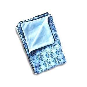  Caden Lane Luxe Blue Damask Piped Blanket Baby
