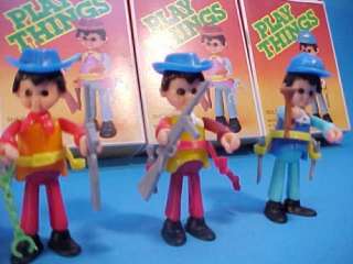 PLAY THINGS 5 WESTERN FIGURES (SIMIL PLAYMOBIL) BOXED  