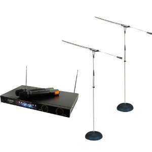   of Heavy Duty Compact Base Boom Microphone Stand Musical Instruments