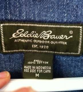 Eddie Bauer Medium Blue Denim Jean Jacket womens Size Medium  