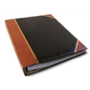  Taipan Brown Leather Photo Album With Gift Box, 30 x Black 