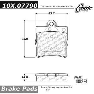   104.07790 104 Series Semi Metallic Standard Brake Pad Automotive