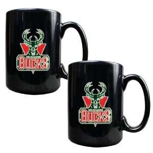   Bucks 2 Piece Matching NBA Ceramic Coffee Mug Set