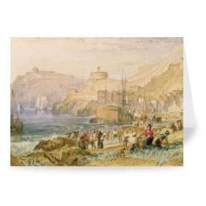 St. Mawes, Cornwall, c.1823 (w/c on paper)    Greeting Card (Pack of 