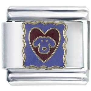  Pugster Purple Puppy Heart Italian Charm Bracelet Pugster 