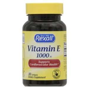  Rexall Vitamin E 1000 iu   Softgels, 30 ct Health 