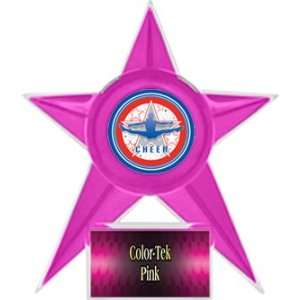Cheerleading Stellar Ice 7 Trophies 6 Colors PINK STAR/PINK TEK PLATE 
