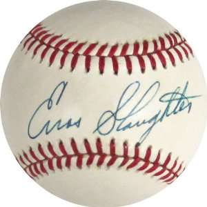  Autographed Enos Slaughter Baseball
