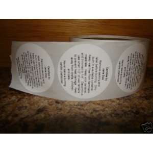   Round Candle Warning Container Labels Stickers