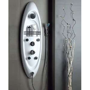  LineaAqua Rugby Acrylic Oval Shower Panel with Over Head 