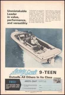   magazine print advertisement for the Aristo Craft 9 Teen power boat