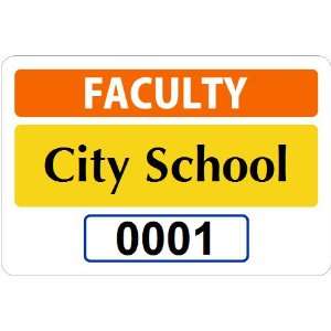  Faculty Window Decal 2 x 3 Razz Ma Tazz Permit