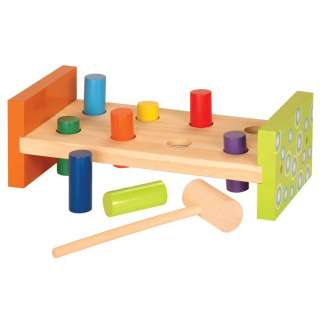 HAMMER BENCH SHAPE SORTING WOODEN TOY by LEOMARK NEW  