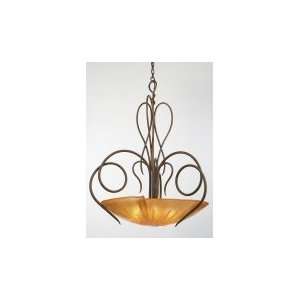    SUN Tribecca 6 Light Ceiling Pendant in Escalante with Sunrise glass