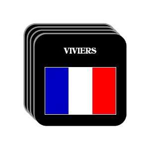 France   VIVIERS Set of 4 Mini Mousepad Coasters