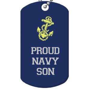  Proud Navy Son Dog Tag and Chain 
