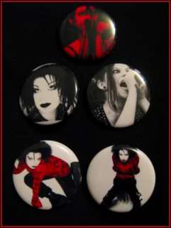 CHIBI of THE BIRTHDAY MASSACRE Pins / Buttons   Goth  