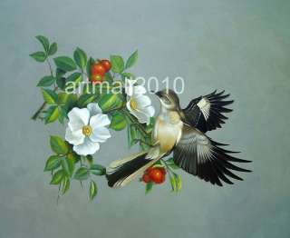 Sale great animal oil painting bird and fruit  