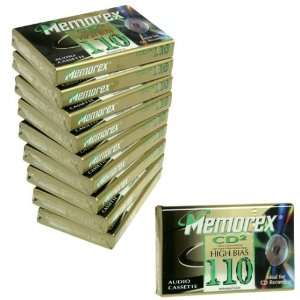    Memorex CD2 High Bias 110 Minute Audio Tape (10 Pack) Electronics