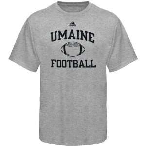  adidas Maine Black Bears Ash Collegiate Football T shirt 