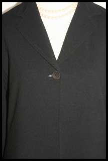 Wool Stretch Blazer / Jacket JONES NEW YORK Black  Sz 8  