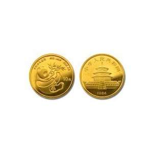  1/10 Oz Gold Panda Coin, Year 1984 