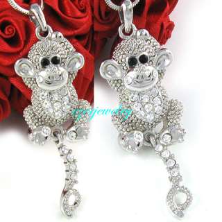 NEW CUTE MONKEY NECKLACE PENDANT CHARM JEWELRY N416  