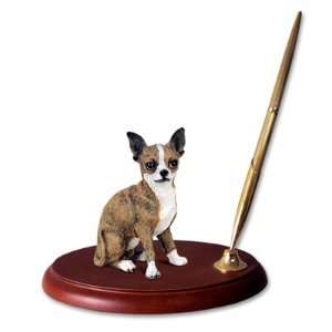 Chihuahua Dog Desk Set   Brindle