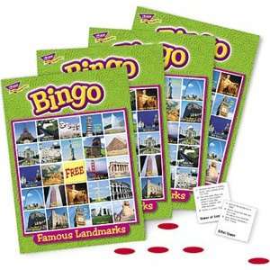 Famous Landmarks Bingo Game