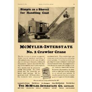   Crawler Crane Shovel Coal   Original Print Ad