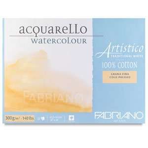  Fabriano Artistico Traditional White Watercolor Block   12 