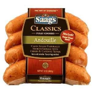 Saags Andouille Sausage 12 Oz Pkg  Grocery & Gourmet Food
