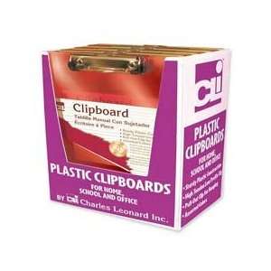  LEO89770CD Charles Leonard Co. Plastic Clipboard, Letter 
