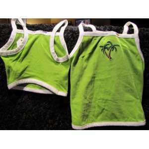  Dog Summer Tank Top with Embroidered Palm Tree Sm 