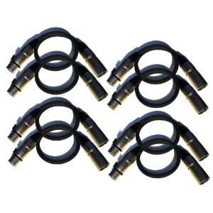 PACK 1 FT 3 PIN PRO XLR MICROPHONE PATCH BAY CABLE SNAKE CORD MIC 