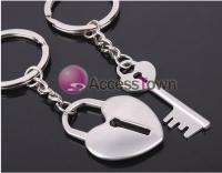 Pair of key of heart Key Chain Ring Keyring Couple Keychain K21 