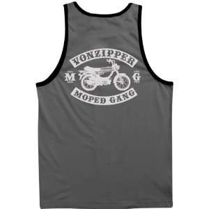  VonZipper Moped Gang Mens Tank Casual Shirt   Charcoal 