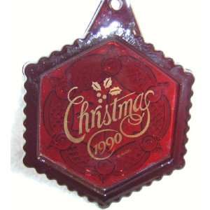  Avon 1990 Christmas Ornament   Ruby 