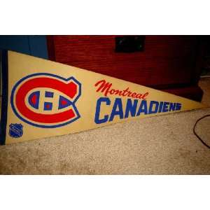  Vintage MONTREAL CANADIENS Pennant 1980s NHL HOCKEY 