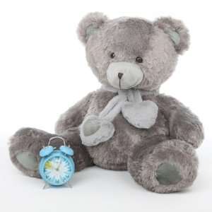  Angel Hugs Silver Grey Soft Plush Heart Teddy Bear 30in 