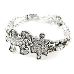  french touch bracelet Puzzles silvery. Jewelry