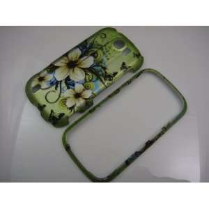  BUTTERFLY & FLOWERS Hard Rubber Feel Plastic Design Case 