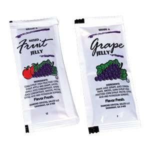 Grape & Mixed Fruit Jelly 10 Gram Portion Packet 200/CS  