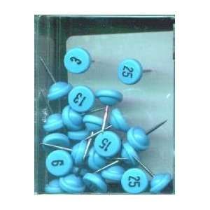  Light Blue Numbered Map Pins 1 100