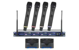 VocoPro UHF 5805 Rechargeable Wireless Microphone 4 Mic  