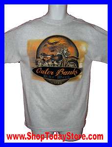 Shirt L   Outer Banks Motorcycle Biker Chopper Short Sleeve Men 