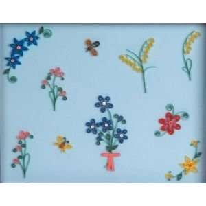  12 PACK QUILL PAPER PRETTY POSIES KIT Papercraft 