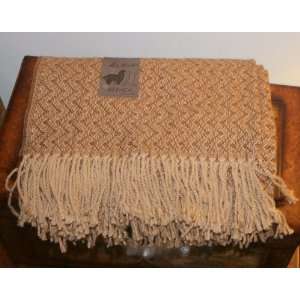   Alpaca Blanket, Throw Ultra Light Vicuna Tones Color (M 18) (Last One