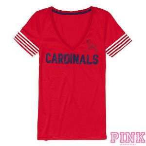 St. Louis Cardinals Victorias Secret PINKï¿½ V Neck Half Sleeve 