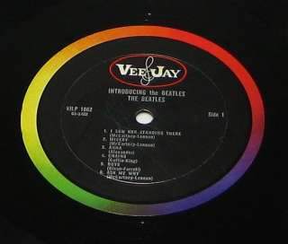 INTRODUCING THE BEATLES VER. & VAR. 2 COLORBAND OVAL LP VINYL MONARCH 